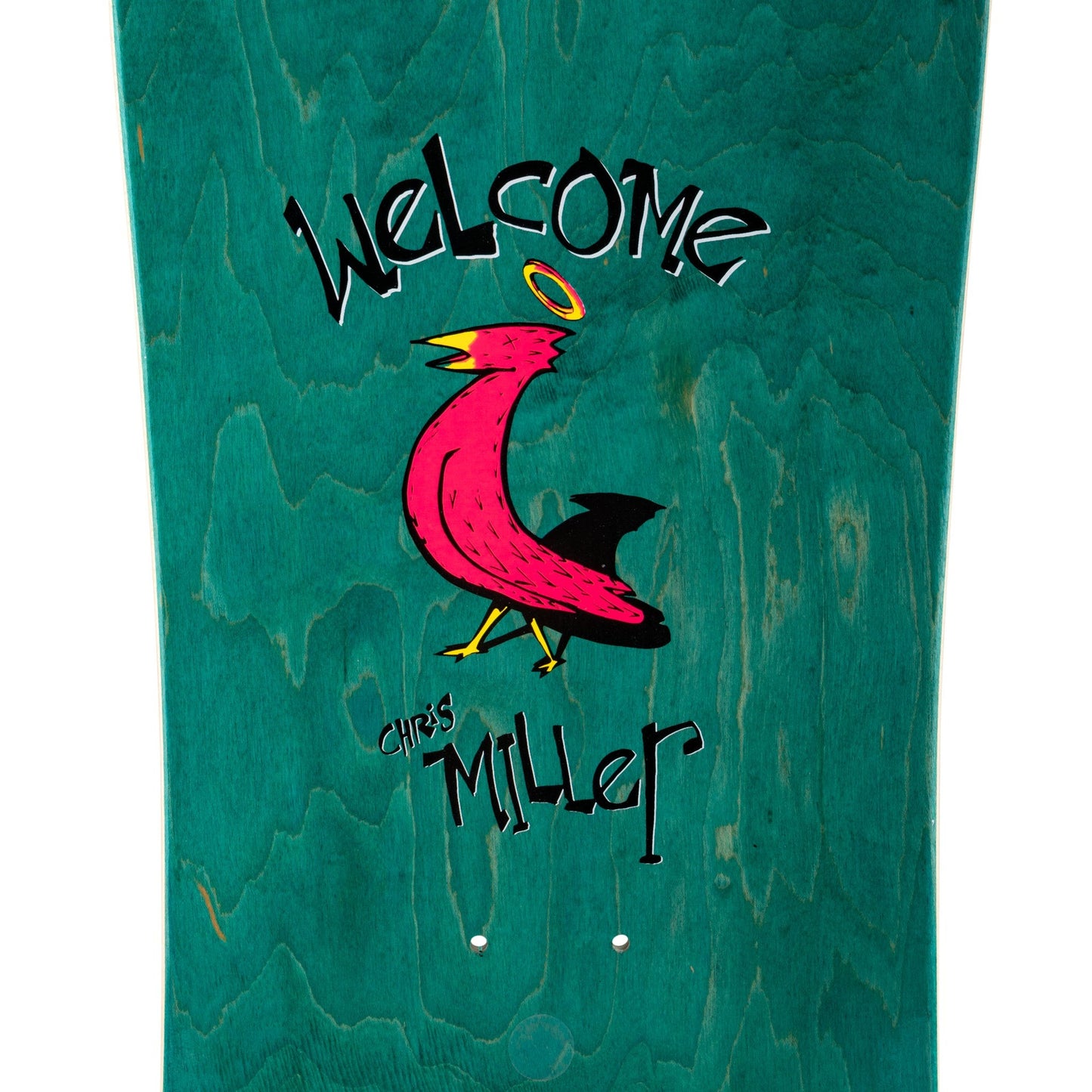 Welcome Skateboard Deck Chris Miller Beast Metallic Silver 10" (On Crossbone)