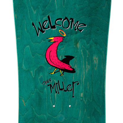 Welcome Skateboard Deck Chris Miller Beast Metallic Silver 10" (On Crossbone)