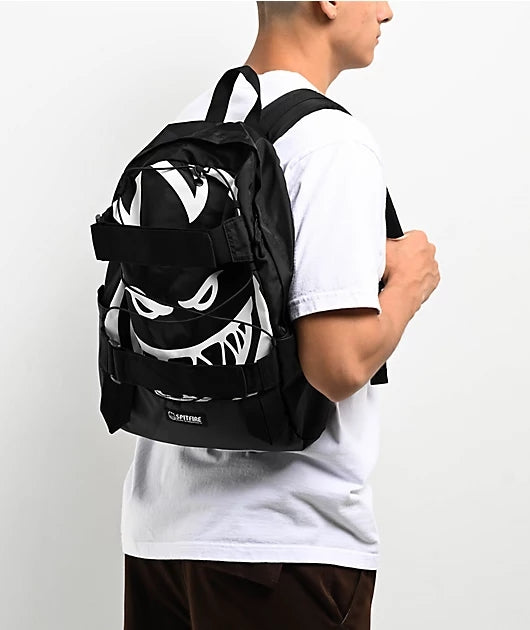 Spitfire Backpack Bighead Day Black Skateboard Straps School Travel Skate Bag
