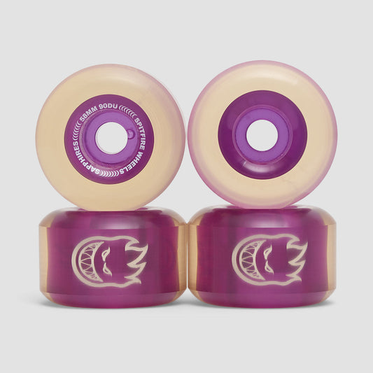 Spitfire Wheels Sapphire Clear Purple 58mm 90d