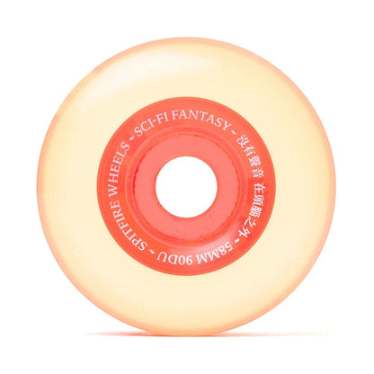 Spitfire Wheels Sapphire x Sci-Fi Fantasy Clear Orange 58mm 90d