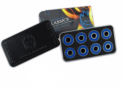 Spitfire Skateboard Bearings Classics Blue Spitfire Stash Tin Included