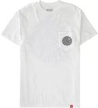 Spitfire Wheels Tee Pocket Skewed Classic Swirl White Skateboard T Shirt