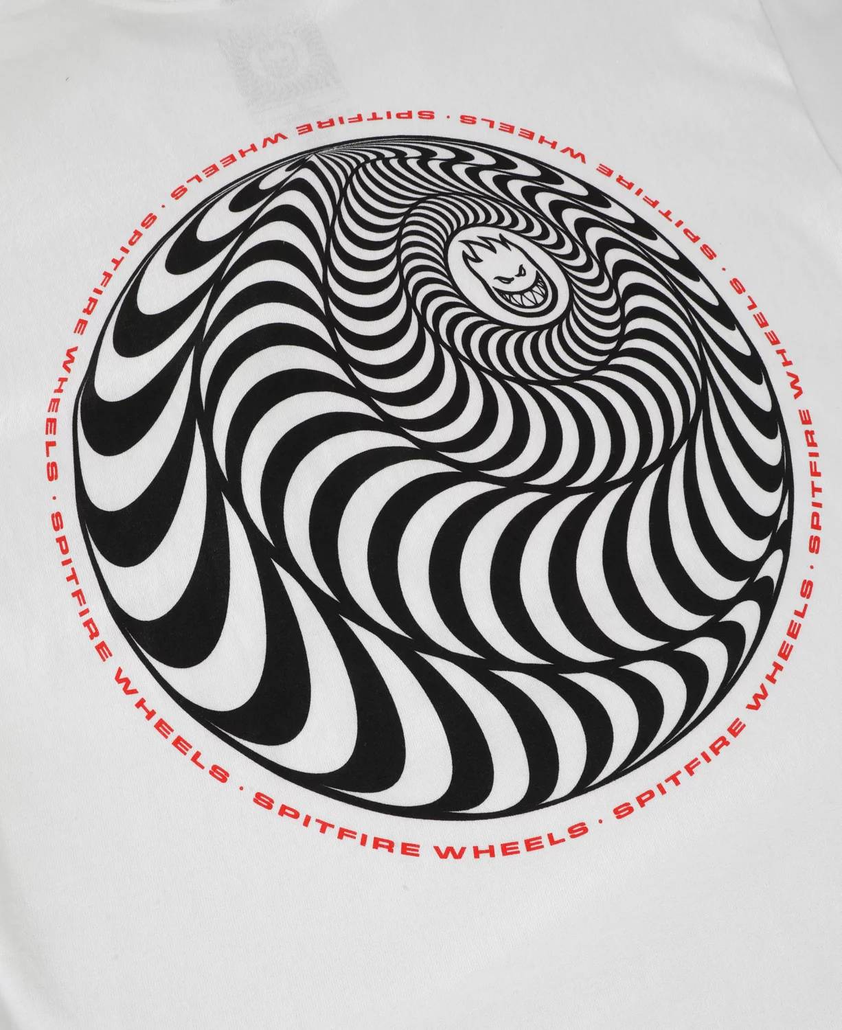 Spitfire Wheels Tee Pocket Skewed Classic Swirl White Skateboard T Shirt