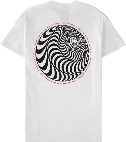 Spitfire Wheels Tee Pocket Skewed Classic Swirl White Skateboard T Shirt