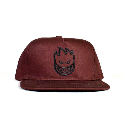Spitfire Wheels Cap Bighead Snapback Dark Red Black Skateboard Hat