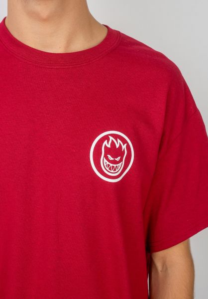 Spitfire Wheels Tee Classic Swirl Fade Cardinal Mens Skateboard T Shirt