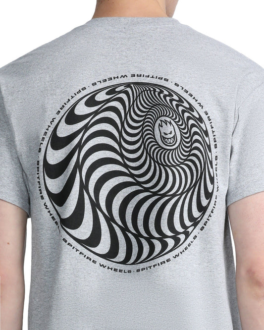 Spitfire Wheels Tee Pocket Skewed Classic Swirl Heather Skateboard T Shirt