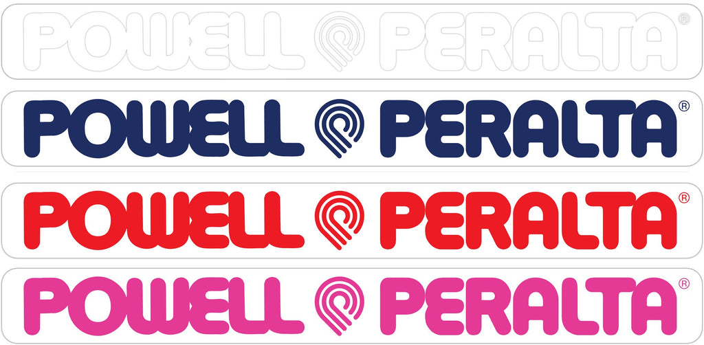 Powell Peralta Sticker Strip Reissue Blue White Pink Red Skate Decal