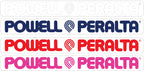 Powell Peralta Sticker Strip Reissue Blue White Pink Red Skate Decal