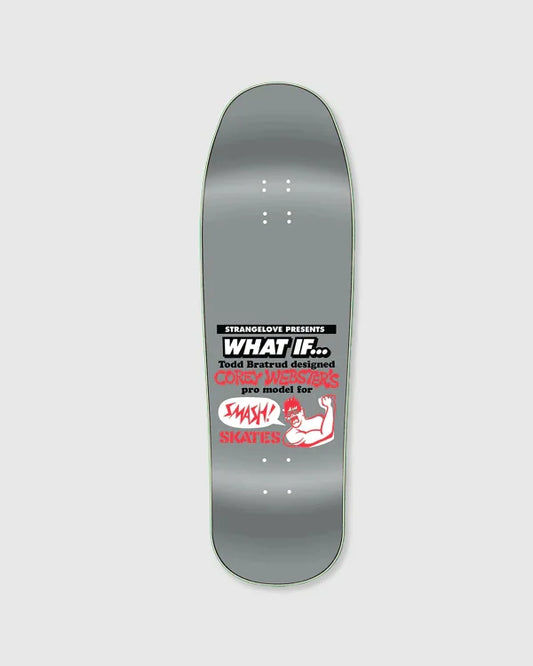StrangeLove Skateboard Deck Webster Silver 10" Sean Cliver x Todd Bratrud