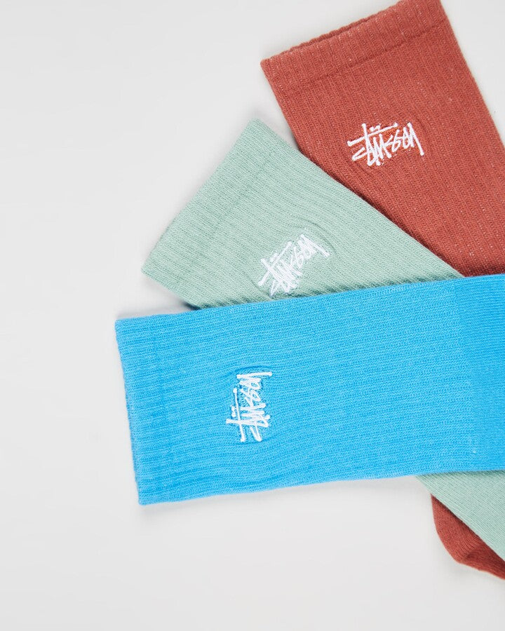 Stussy Socks Graffiti Crew Multi Colour 3 Pack Size Osfm New Skateboard Sox