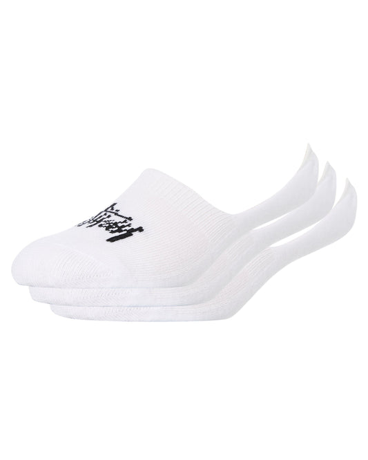 Stussy Socks 3 Pack Graffiti White No Show Invisible Skateboard 3Pk Sox