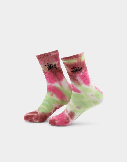 Stussy Socks Stock Crew Tie Dye 3 Pack Size Osfm Skateboard Sox