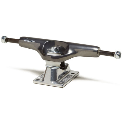 Tensor Skateboard Trucks Mag Light Glossy Gunmetal Silver 5.25 Hollows 8" Axles