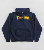 Thrasher Cover Logo Hoodie Navy/Yellow