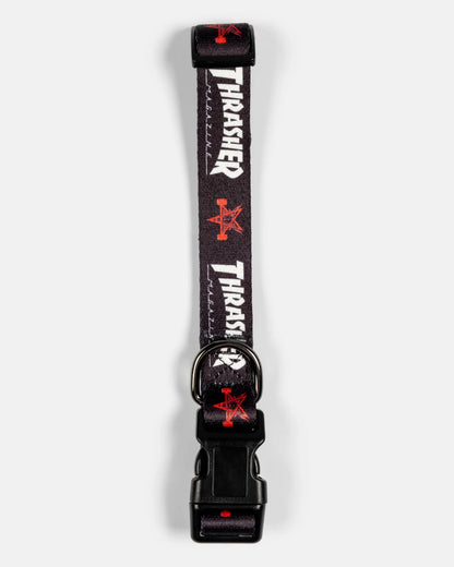 Thrasher Dog Collar 3/4" Skategoat Black