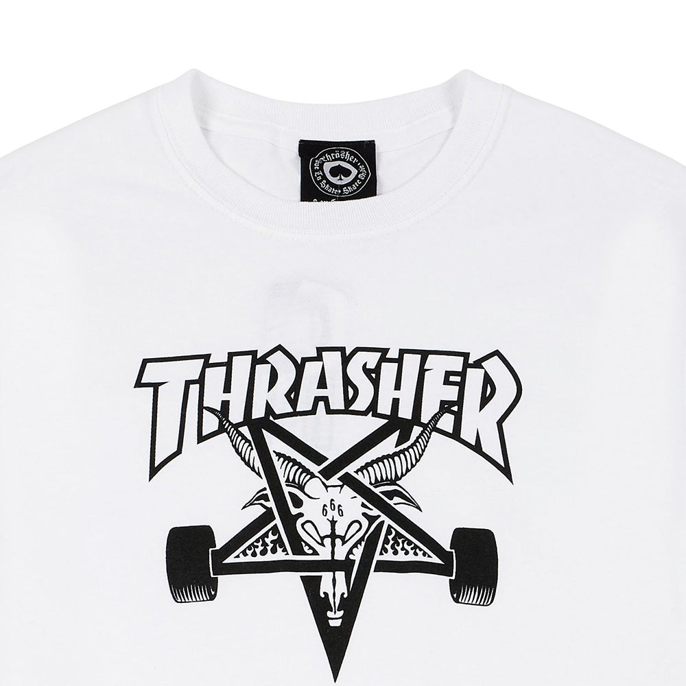 Thrasher Tee Skate Goat White Skateboard Magazine T-Shirt