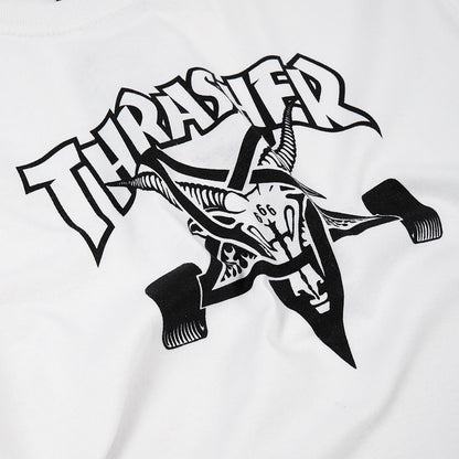 Thrasher Tee Skate Goat White Skateboard Magazine T-Shirt