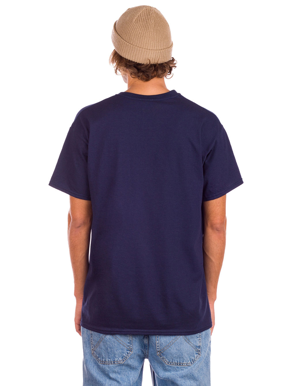 Thrasher Tee Neckface 500 Navy Premium Skateboard Magazine T Shirt