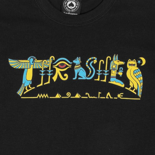 Thrasher Tee Hieroglyphic Black Premium Skateboard Magazine T Shirt