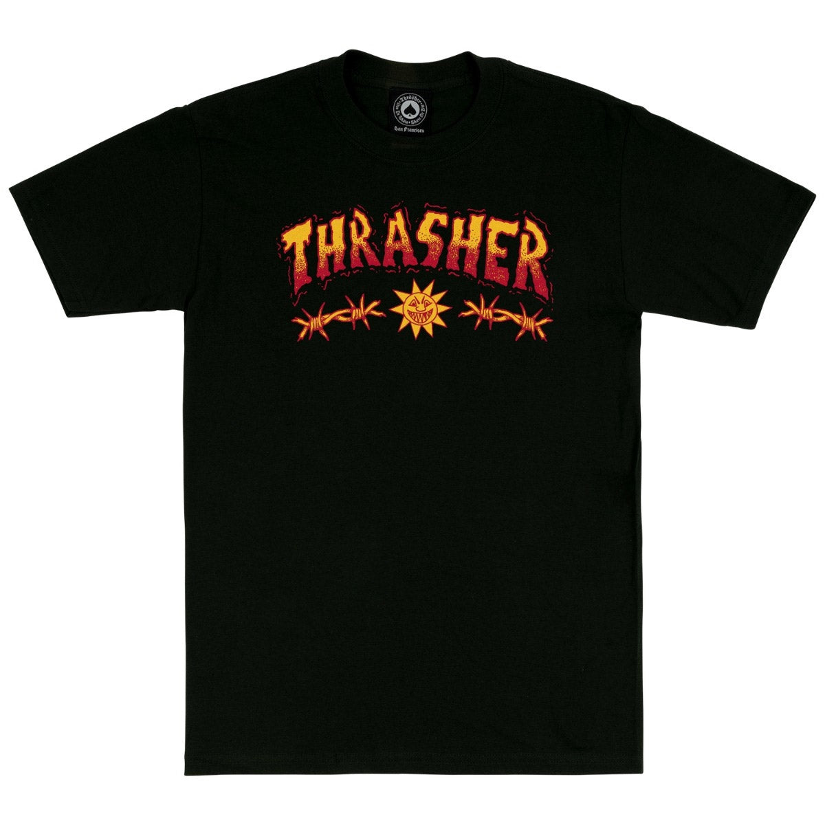 Thrasher Tee Sketch Black By Mike Gigliotti Premium Skateboard Magazine T Shirt