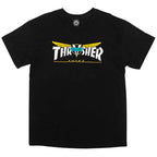Thrasher Tee Venture Trucks Collab Black Premium Skateboard Magazine T Shirt