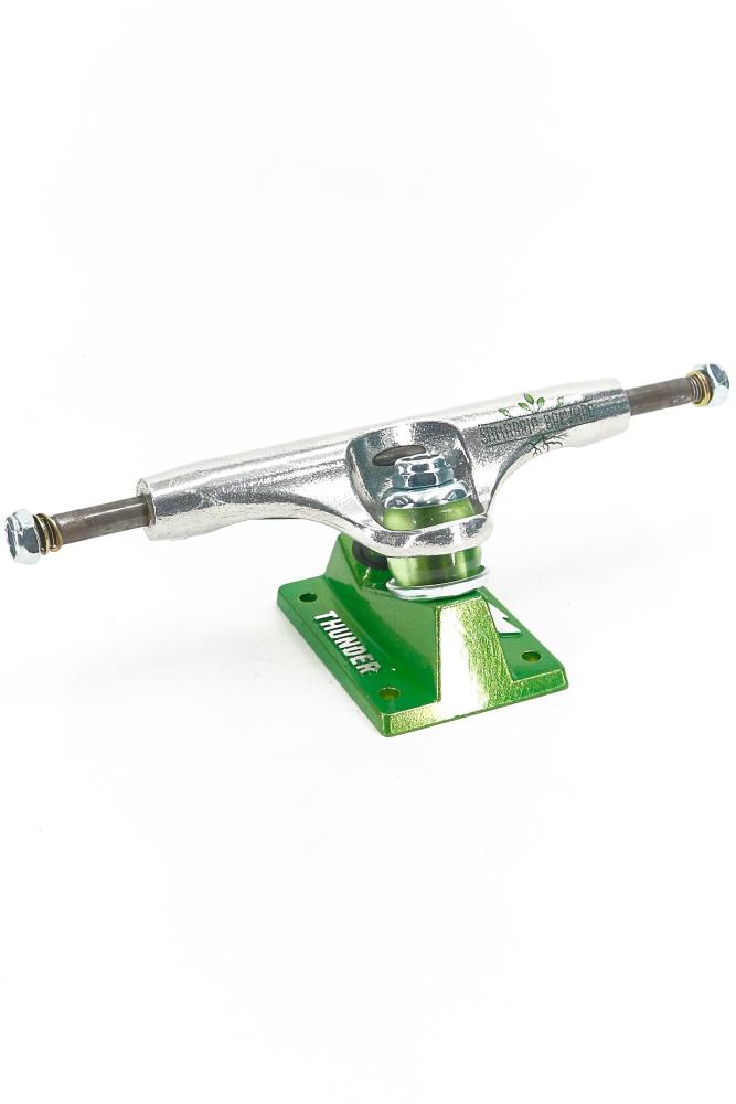 Thunder Skateboard Trucks 147 Brevard Stamped Lime Green 8" Axles