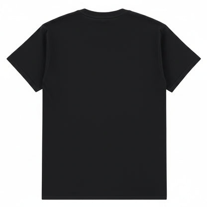 A toy machine monster black short-sleeve crewneck t-shirt featuring a graphic of a red horned monster with yellow horns and the text 'toy machine' in white below it.