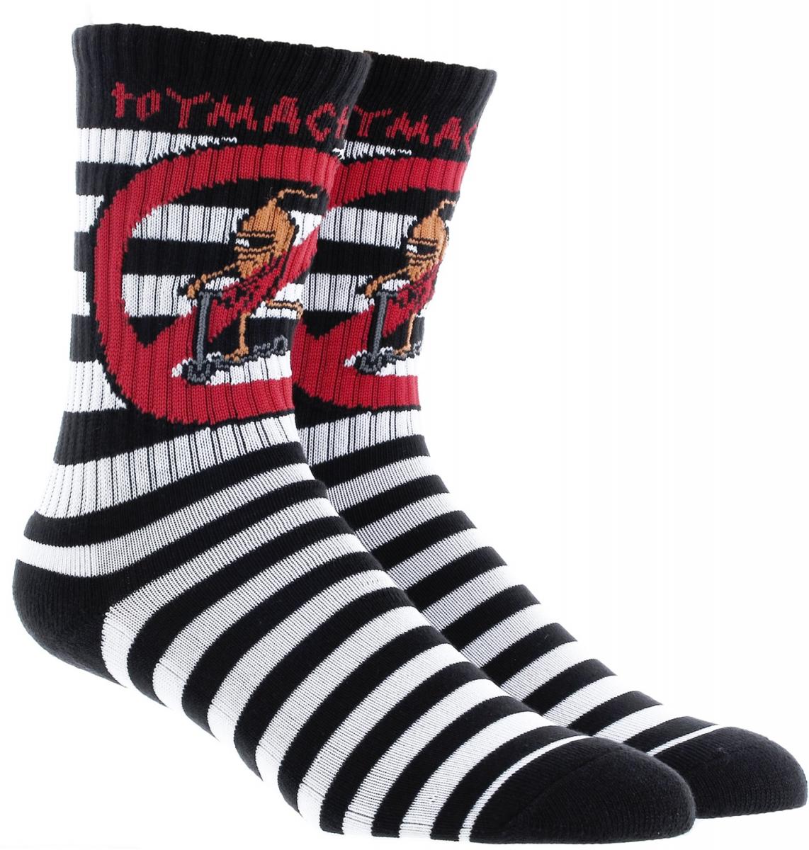Toy Machine Socks No Scooter White Osfm New Skateboard Sox