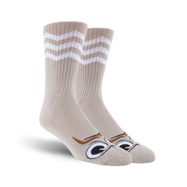 Toy Machine Socks Turtle Boy Stache Grey Osfm New Skateboard Sox