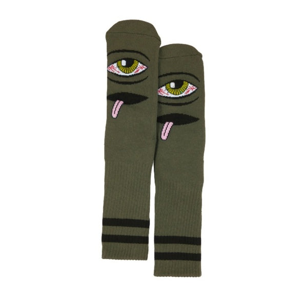 Toy Machine Socks Bloodshot Eye Army OSFM Skateboard Sox