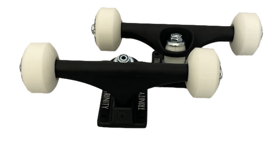 Trinity Skateboard Trucks & Wheels Combo 52mm 8" Black Matte