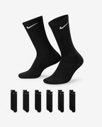 Nike Sb Socks 6 Pack Crew Black Size Xl Everyday Cushioned 6 Pairs