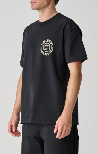 S-Double Tee Workshop Dot Pigment Black T-Shirt