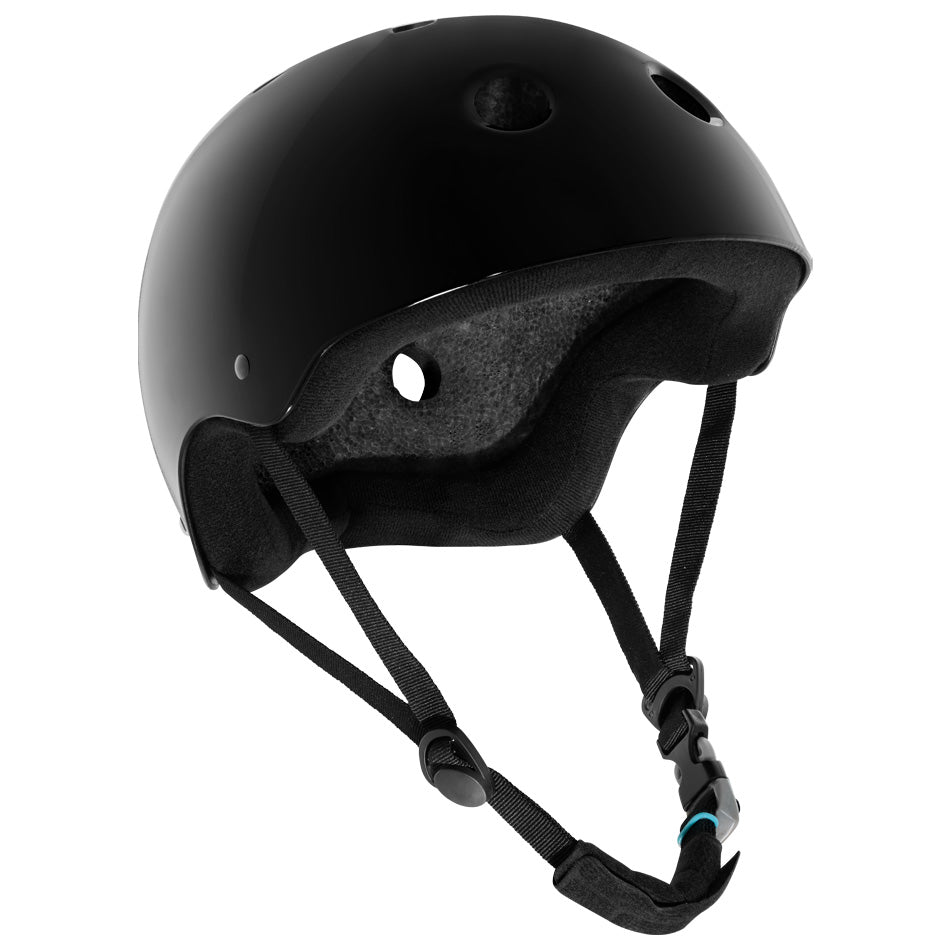 Yepa Helmet T-Shell Gloss Black Certified EPS Foam (Dual Size Padding)