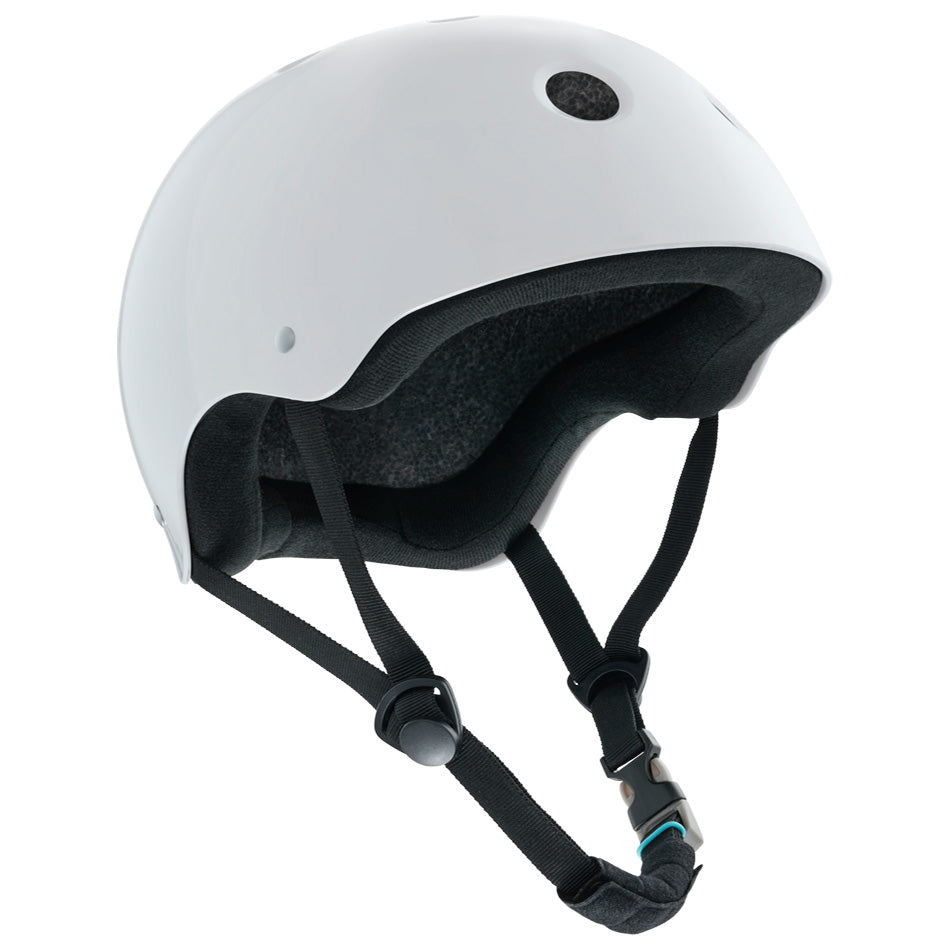 Yepa Helmet T-Shell Gloss White Certified EPS Foam (Dual Size Padding)