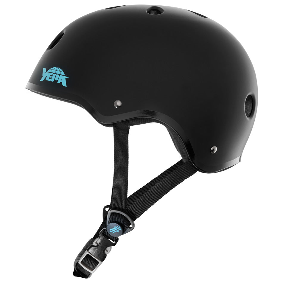 Yepa Helmet T-Shell Pro Tony Hawk Matte Black Teal Certified (Dual Size Padding)