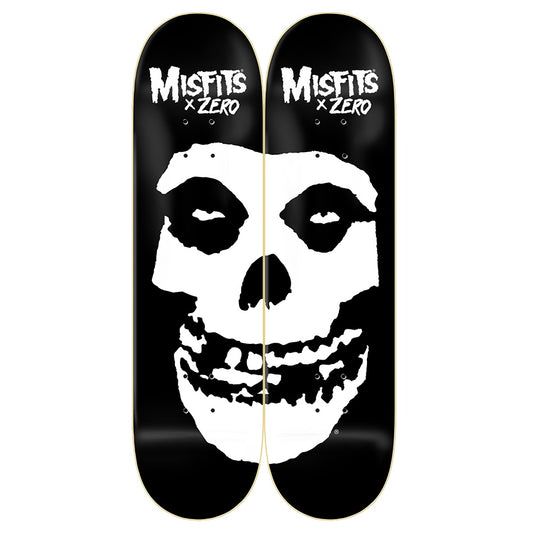 FULL SET Zero Skateboards x MISFITS Fiend Skull Graphic Split onto 2 Decks