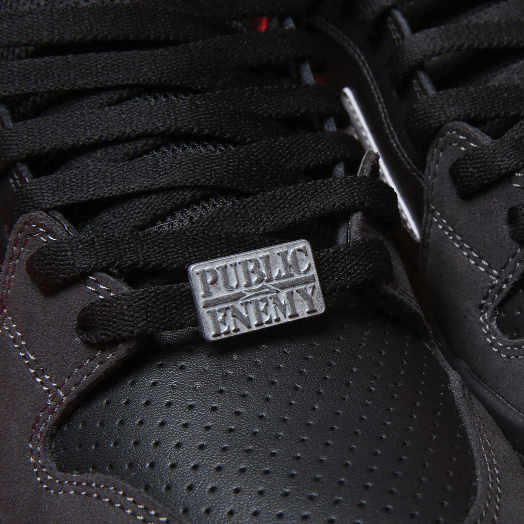 Public Enemy x Lakai Shoes Telford Low Black Suede US SIZE Skateboard Sneakers