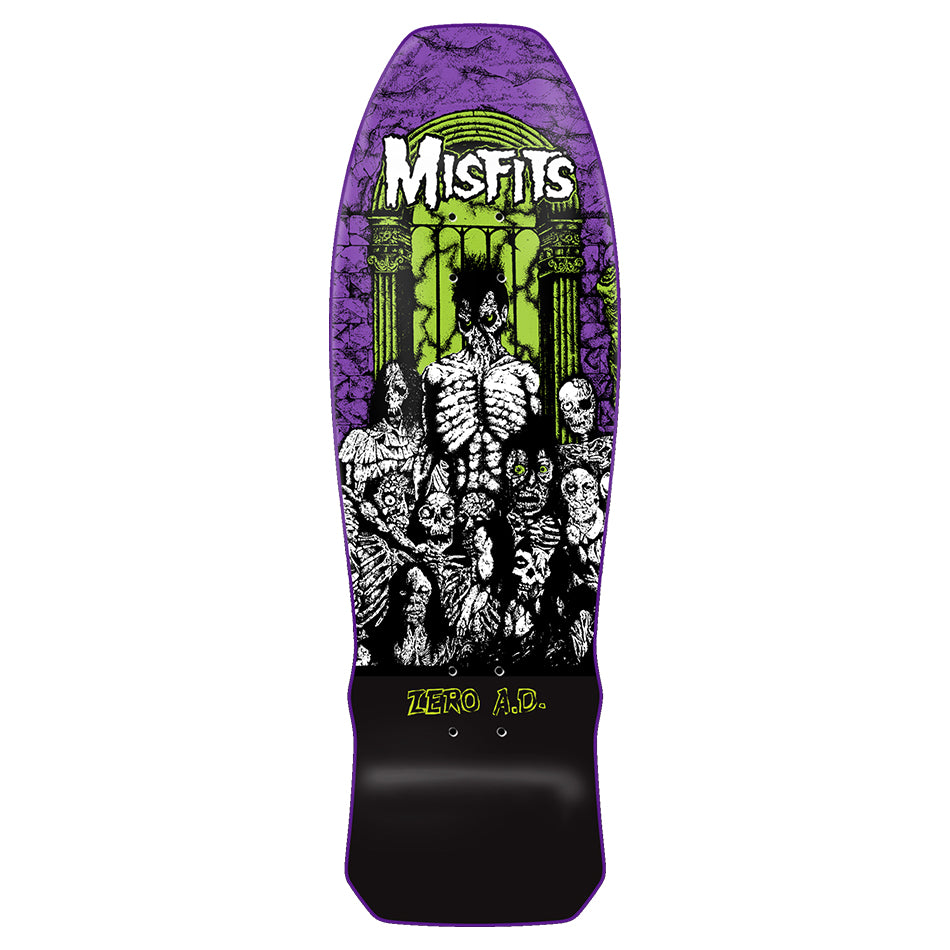 Zero X Misfits Skateboard Deck Earth A D Purple Dip 10 Shaped Limited Edition