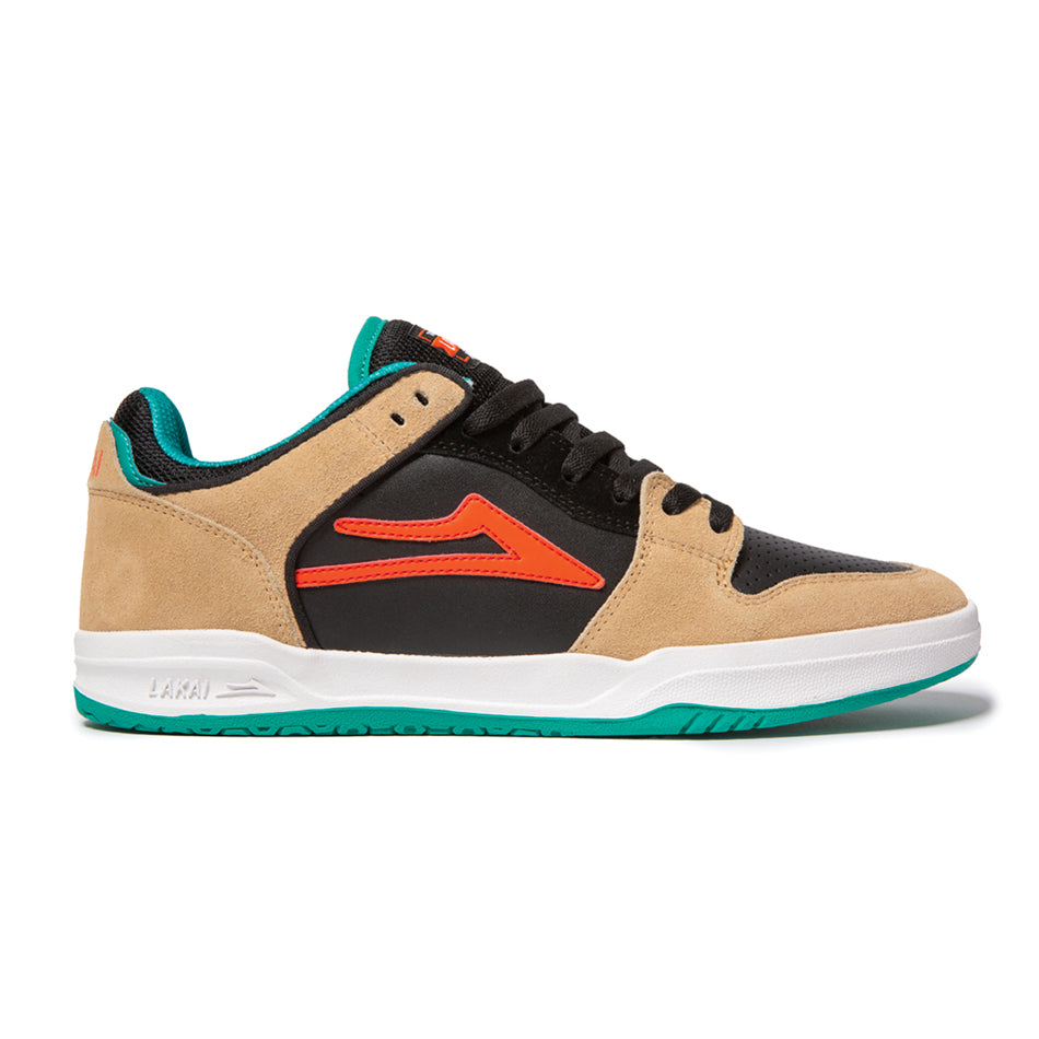 Lakai Shoes Telford Low Tan Black Suede US SIZE Skateboard Sneakers