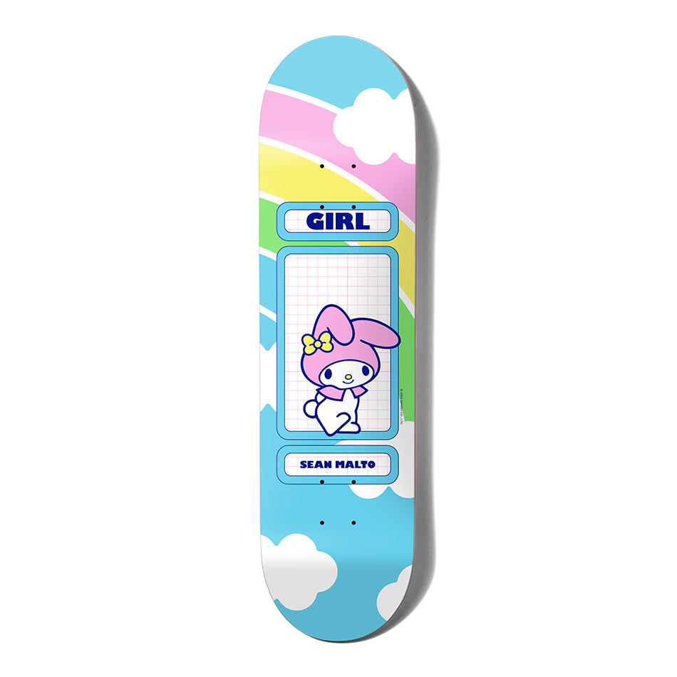 GIRL Skateboard Deck Malto 8.25" x Hello Kitty & Friends Rainbow Blind Bag