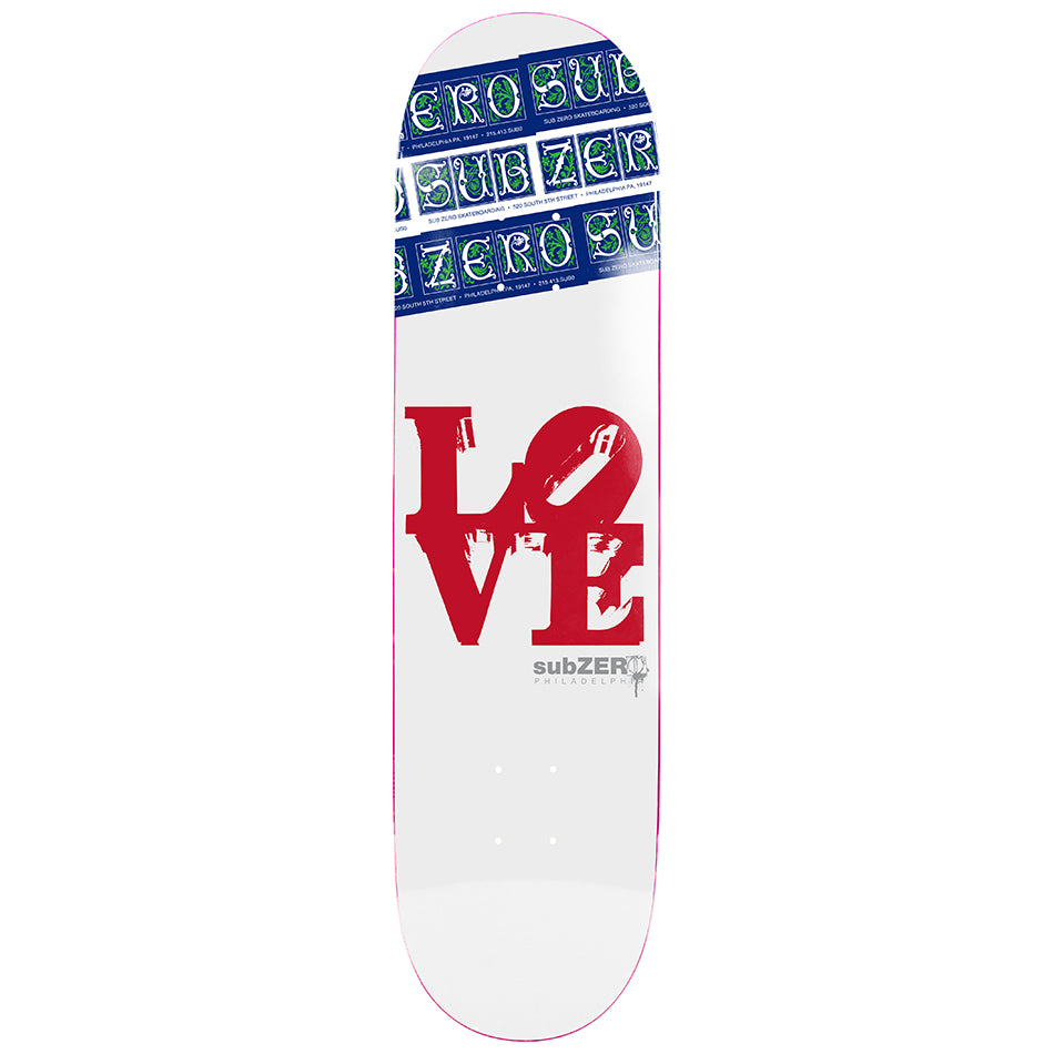 Sub Zero Skateboard Deck Love Park Ll Ex7 8 25