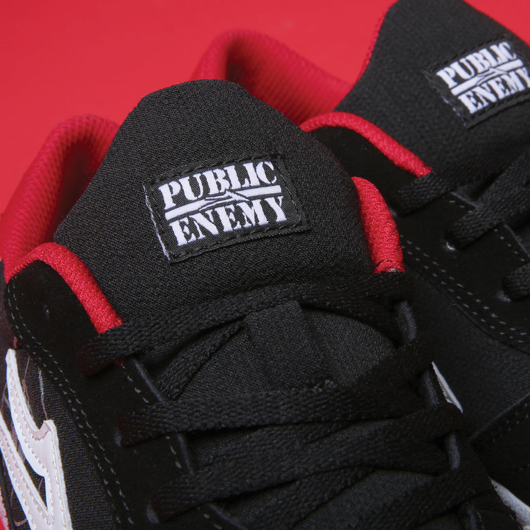Public Enemy X Lakai Shoes Cambridge Black Red Suede Us Size Skateboard Sneakers