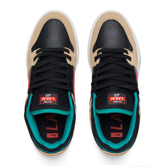 Lakai Shoes Telford Low Tan Black Suede US SIZE Skateboard Sneakers