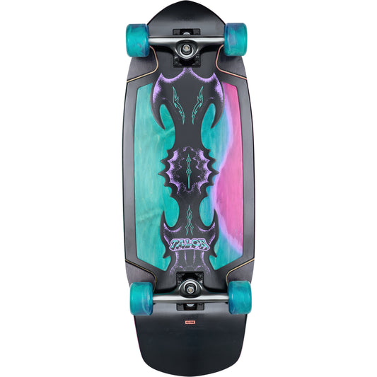 Globe Complete Skateboard Talon Black Blue Green 30" Downhill Cruiser