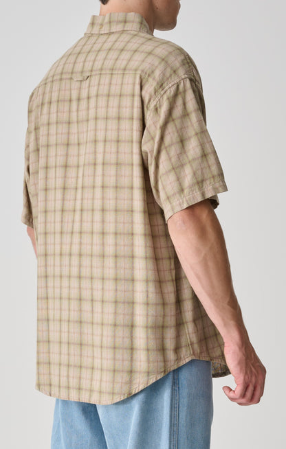 S-Double Shirt Coast SS Sage Green Woven Dress Shirt