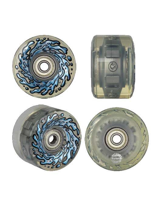 Santa Cruz Wheels Slime Balls 60mm Light Ups Blue LED 78a + Bearings