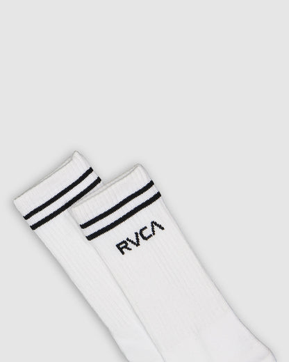 RVCA Socks 5 Pack Union III Crew White Size 7-11 Skateboard Sox